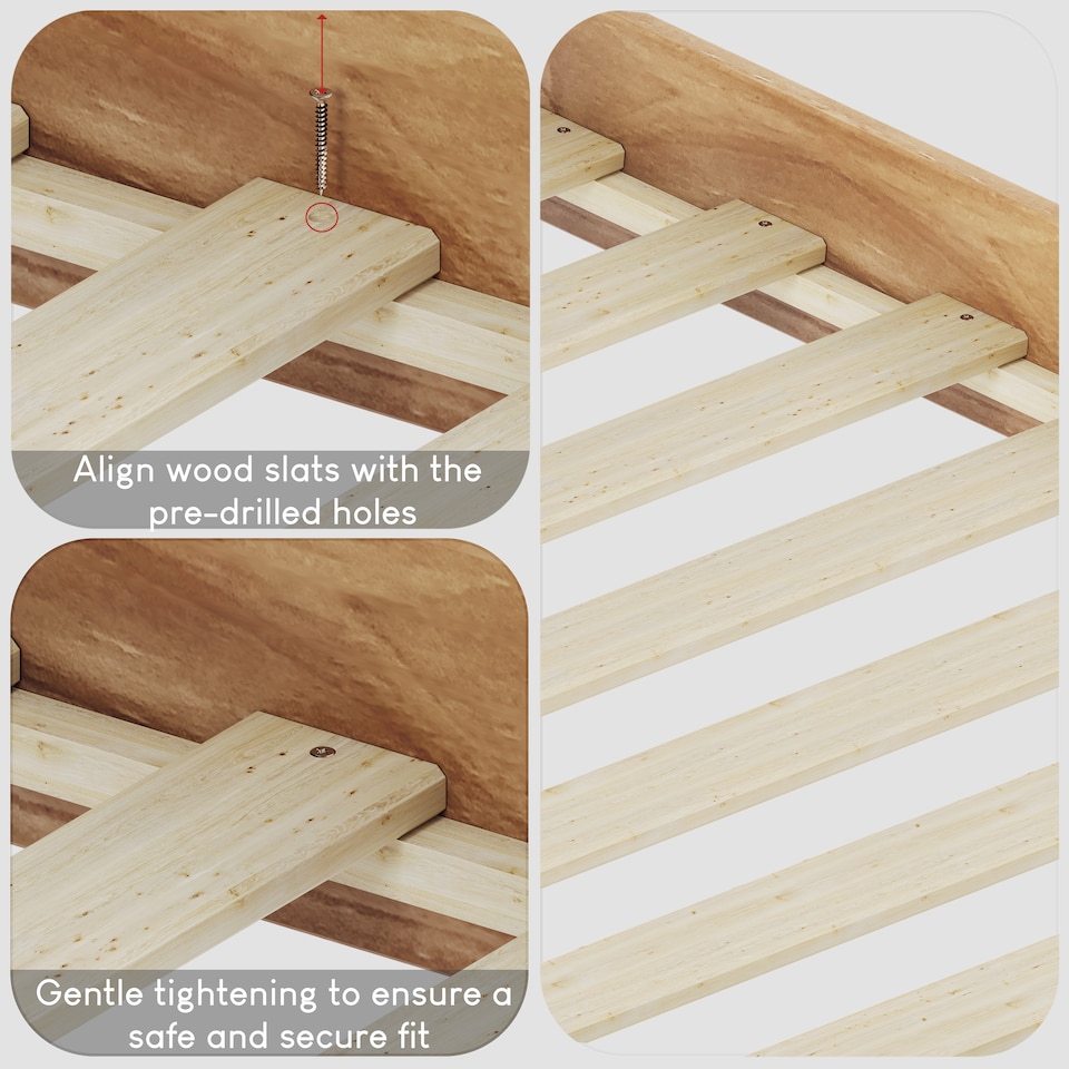 image 1 of Vida Designs Corona 4ft6 Double Bed Solid Pine Wood Frame, Low Foot End, 135 x 190cm