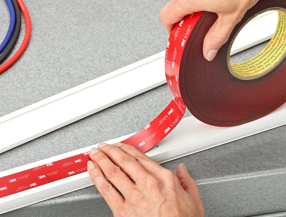image 1 of 3M VHB 5952 F Double-Sided Black Acrylic Foam Tape, 19 mm x 3 m, 1.1 mm Thick