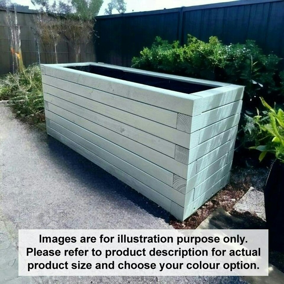 image 1 of Norfolk Planter (Painted Wooden Planter - Choice of Colours Available) - L150 x W30 x H50 cm Brown