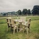 image 1 of Ergo Table Set - Sits 6, Garden Dining Furniture Incl. Table, 2 Bench & 2 Chair - L250 x W290 x H105 cm - Min. Assembly Required