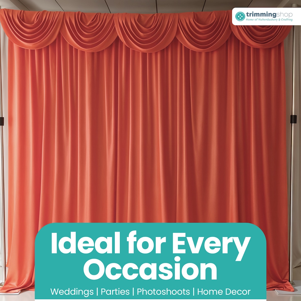 image 1 of 3M Ice Silk Wedding Drapery, Detachable Backdrop Curtain - 1pc