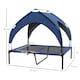 image 7 of PawHut Cooling Raised Dog Bed w/ Breathable Mesh, for M, L Dogs - Dark Blue