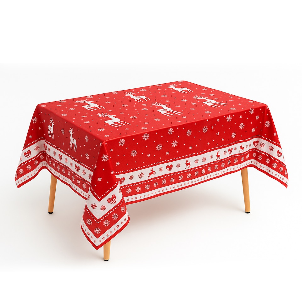 image 1 of Rectangular Christmas Waterproof PVC Table Cover - 120 x 180cm