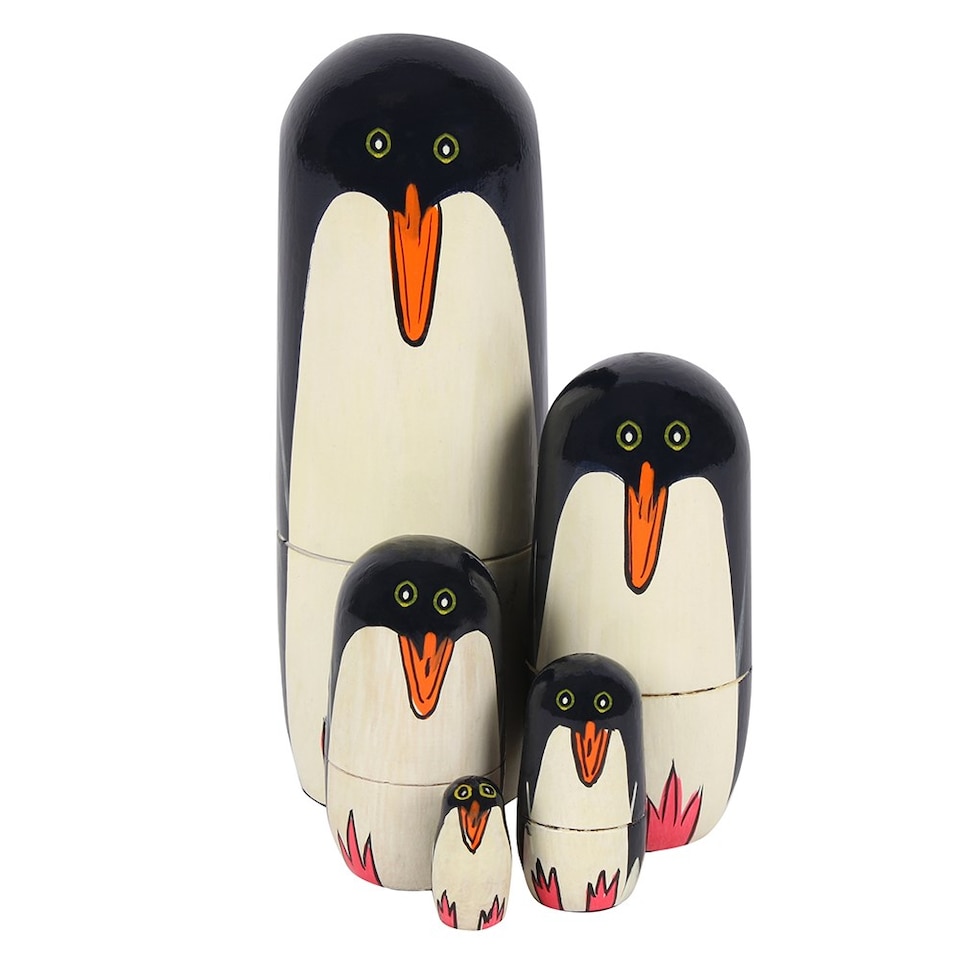 Something Different Penguin Russian Dolls (Set Of 5) | Multi | Multicoloured | One Size | 1