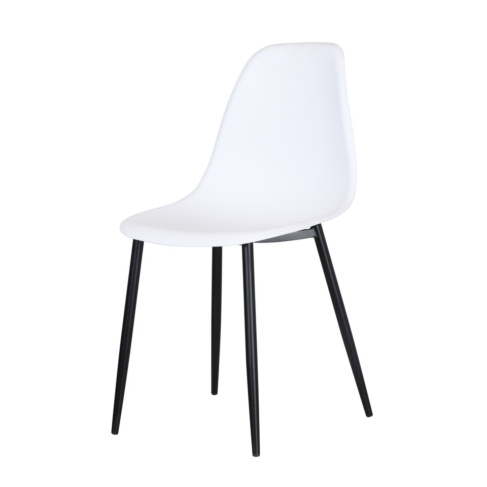 image 1 of Aspen White 100cm Round Dining Table with 4 Curve Plastic Chairs - Modern Dining Set | White | White | One Size | 1