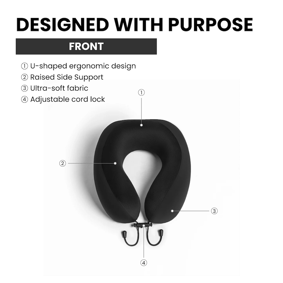 image 1 of CabinZero Classic Travel Pillow, Memory Foam Neck Pillow for Airplane & Travel | Green | GEORGIAN KHAKI