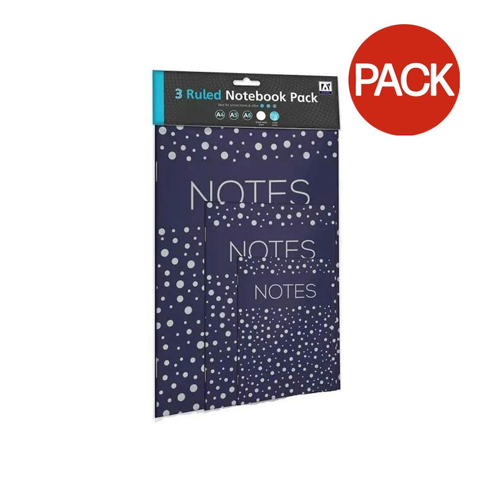 Anker Ruled Notebook (Pack of 3) - Blue - One Size