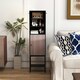 image 7 of COSTWAY Storage Cabinet w/Adjustable Shelf Black Black