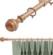 image 1 of 19 mm Extendable Metal Curtain Pole Rods - Bronze (Ball Finials, 70-120 cm)