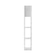 image 2 of ValueLights Struttura White Shelving Floor Lamp with Fabric Shade