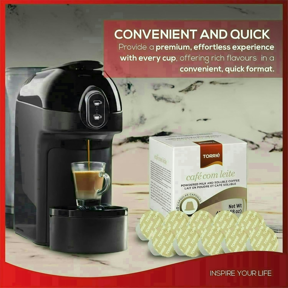 image 1 of Instant Coffee with Milk Nespresso ® Compatible Coffee Capsules (60 Pods)