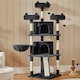 image 2 of Yaheetech 175 cm Plush Cat Tower with Condos Black