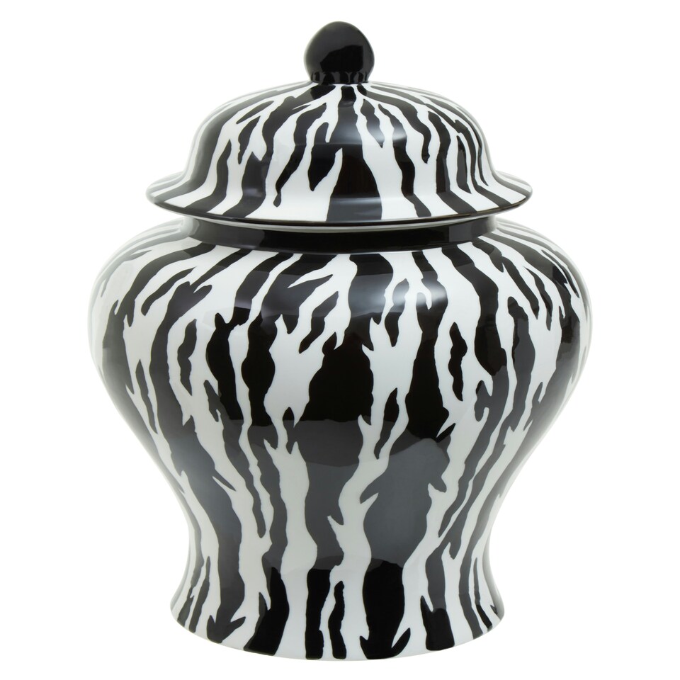 image 1 of Interiors by Premier Small Ceramic Jar Black
