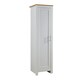 image 1 of Wardrobe 1 Door Hanging Rail Wood Bedroom Furniture Storage Unit White
