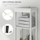 image 8 of HOMCOM Slim Bathroom Storage Cabinet with Open Shelves and Drawer, White