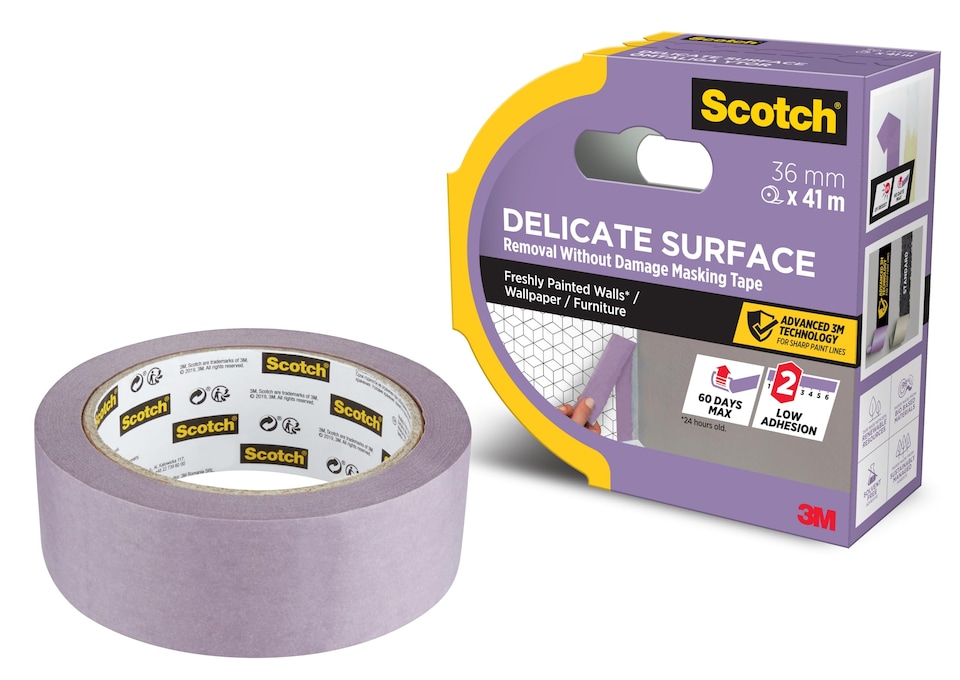 image 1 of Scotch Delicate Surface Advanced Masking Tape, 36 mm x 41 m