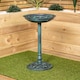 image 1 of 63cm Verdi Green Traditional Garden Patio Resin Bird Bath | Green | Green