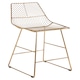 image 2 of Interioirs by Premier Gold Metal Wire Bar Chair, Sturdy Metal Chair for Bar, Breakfast Wire Chair for Home