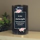 image 5 of Personalised Floral Smoked Glass LED Candle White