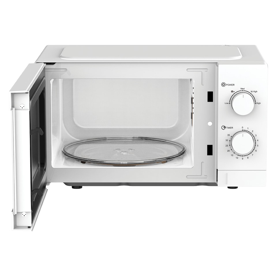 image 1 of Manual Microwave, 20 Litre, 5 Power Settings, 800W, White, IGMS08080W