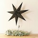 image 2 of ValueLights Plug In Christmas 60cm Xmas Black Velvet Paper Star with LED Bulb
