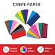 image 2 of Pack of 5 Grey Crepe Paper Sheets 50cm x 2m 17GSM 35% Stretch Craft Paper