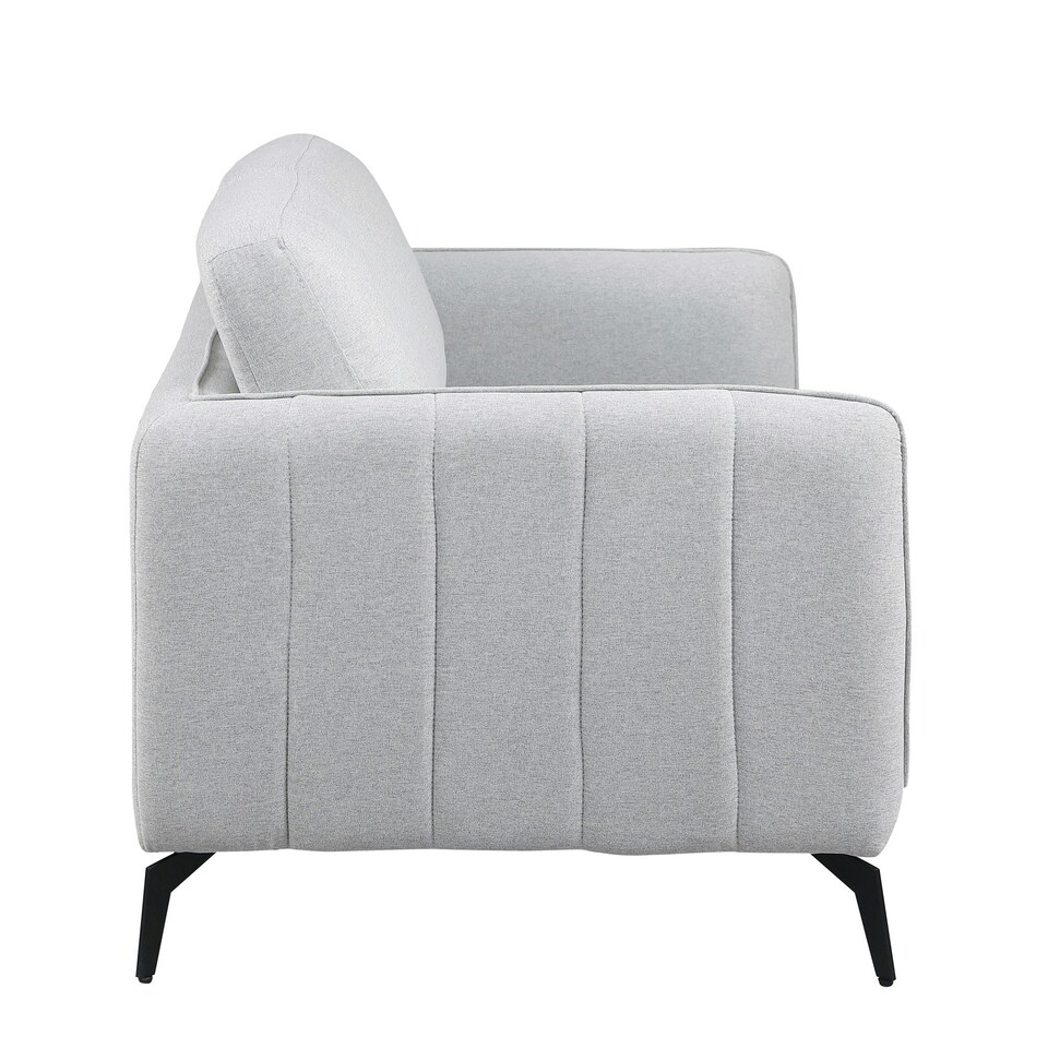 image 1 of Oslo Modern Scandi Style Fabric Living Room 2 Seater Sofa (Light Grey)