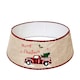 image 1 of Living and Home Burlap Merry Christmas Tree Skirt Collar - 77cm Dia x 26cm H