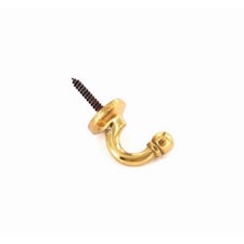 Securit Tieback Ball End Brass Screw Hook (Pack of 2) | Gold | Gold | L | 1