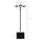 image 3 of Outsunny 3-head LED Solar Light Lamp Street Light Post with Planter Base, Black | Black | Black | 60L x 55W x 189H cm