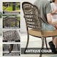 image 6 of Outsunny 5 Pieces Cast Aluminium Garden Dining Set with Parasol Hole, Bronze 