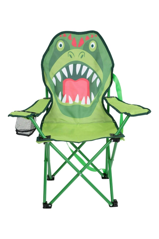 image 1 of Mountain Warehouse Kids Mini Character Chair with Cup Holder Outdoor Furniture | Green