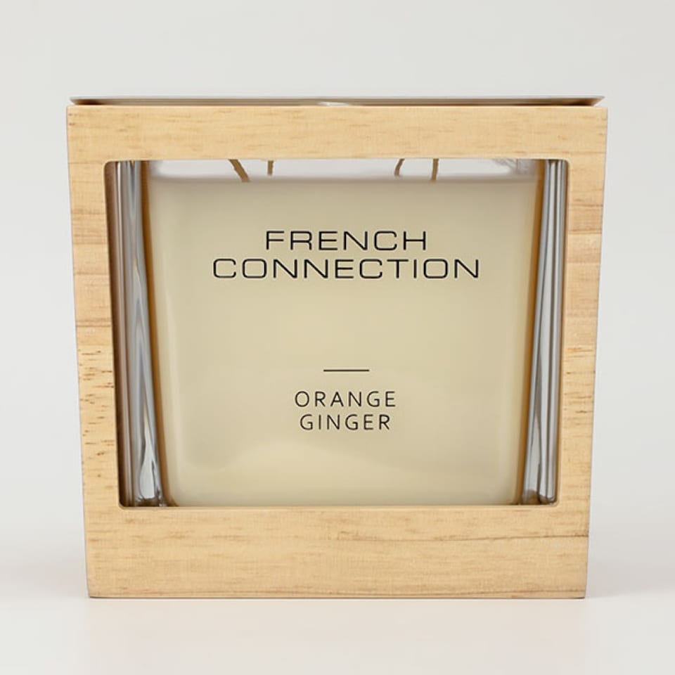 French Connection Wooden Collection Orange Ginger Candle 495g