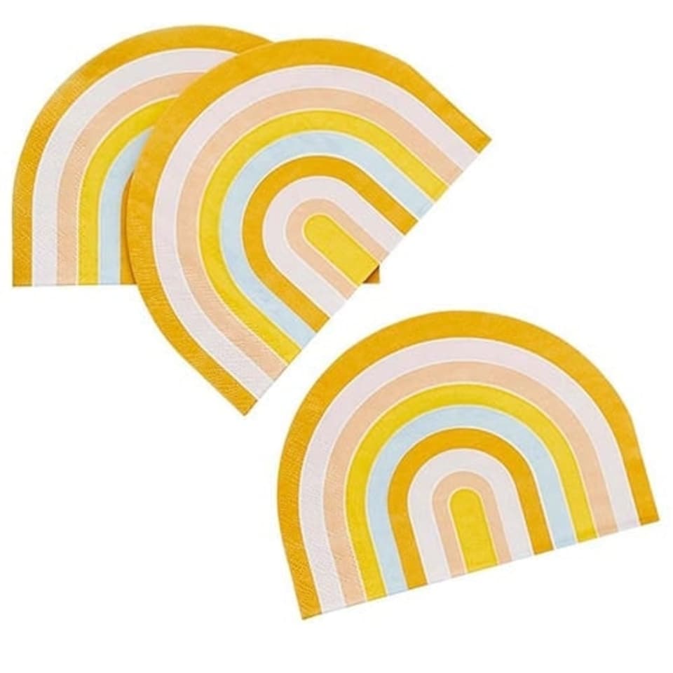 Rainbow Luncheon Napkins 33cm 3Ply - Pack of 16