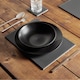 image 7 of VonShef Dinner Set for 4, 16 Piece Plate & Bowl Set, Plate Set with 28cm Diameter Dinner Dish, 21cm Side Dish, 16cm Bowls & Mugs, Matte Black Dishwasher & Microwave Safe Tableware