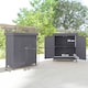 image 5 of Outsunny Small Shed, Wooden Garden Shed with Openable Hinged Roof and Removable Shelf, Outdoor Tool Storage Cabinet Chest with Double Doors, 74 x 43 x 88 cm, Grey