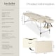 image 6 of Massage Table - 2-zone bed, aluminium frame, with carry bag, head- and armrests | Cream | beige | 1