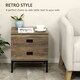 image 4 of HOMCOM Retro Bedside Table Metal Frame Bedroom Side Table