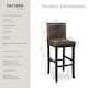 image 6 of Bar Stools with a padded backrest and faux leather cover | Brown | antique brown | 41 x 40 x 107 cm | 2