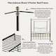 image 8 of Marylebone Traditional Four Poster Canopy Metal Bed Frame | Black | Black & Brass | King