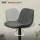 image 5 of HOMCOM Bar Stools Set of 2, Modern Armless Bar Chairs Grey