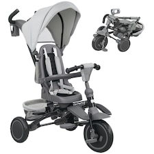 AIYAPLAY 6 in 1 Kids Trike, Toddler Tricycle with Parent Handle, Grey