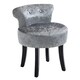 image 1 of HOMCOM Dressing Table Stool Vanity Seat w/ Rubber Wood Legs Bedroom - Grey
