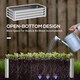 image 4 of Outsunny Raised Garden Bed Elevated Planter Box for Flowers Silver | Silver | 120 x 60 x 30.5 cm | 1