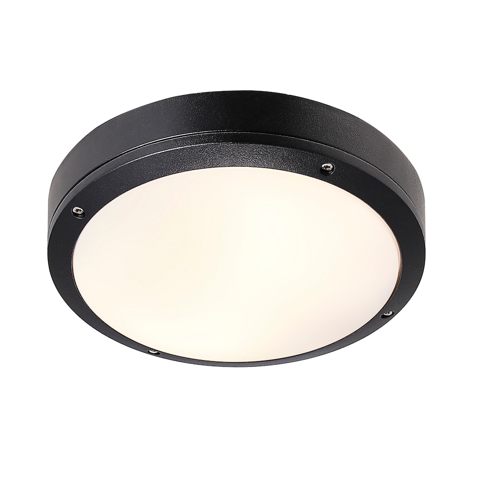 image 1 of Nordlux Desi Outdoor Ceiling Light Black Aluminium E27 Ceiling or Wall Mounting - Mains Powered, IP44