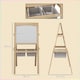 image 7 of AIYAPLAY 3 in 1 Kids Easel with Paper Roll, Storage Baskets - Natural