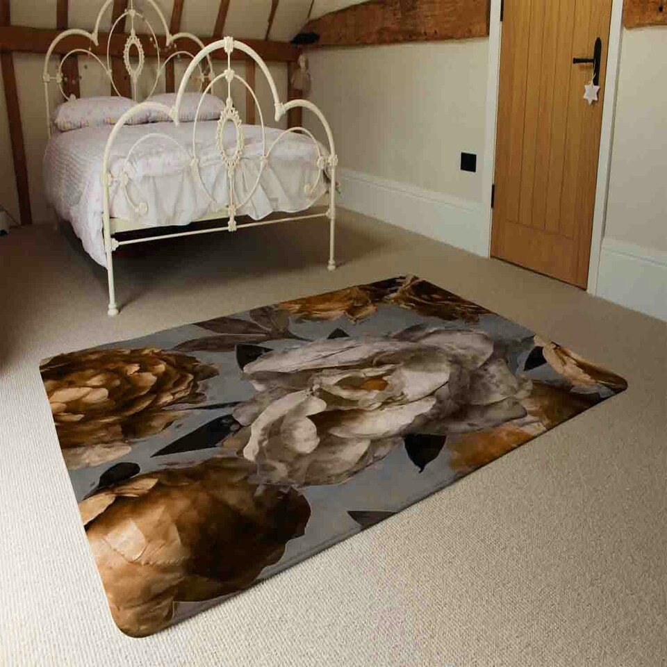 image 1 of Golden White Flower (Rug) Multi | XL: 160x230cm