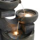 image 3 of Living and Home Outdoor Electric Water Fountain Rockery Decor with 2 Lights Multi