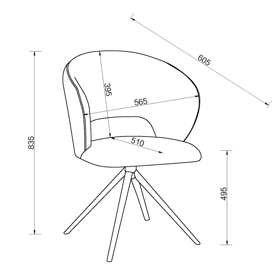 image 1 of Bentley Designs - Stella - Swivel Chair in Grey Boucle Fabric (Single)