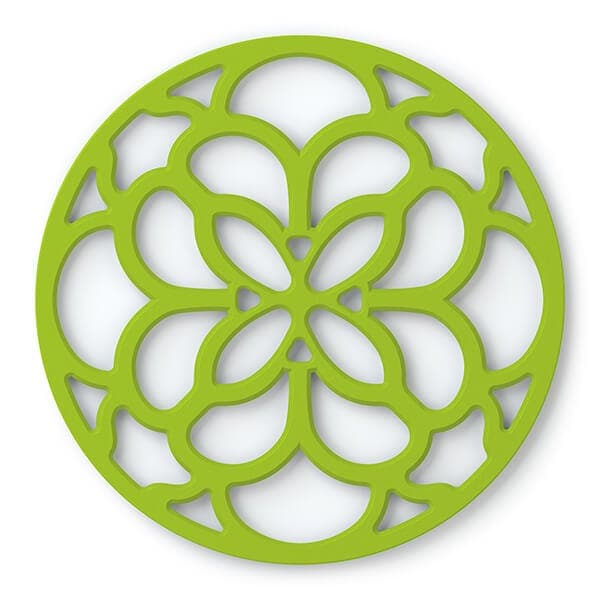 Zeal Silicone Heritage Circular Hot Mat Trivet, 20cm in Lime